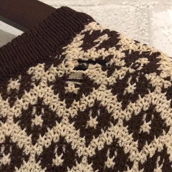 St John Collection Brown Cream Cardigan Lg - Picture 6 of 6
